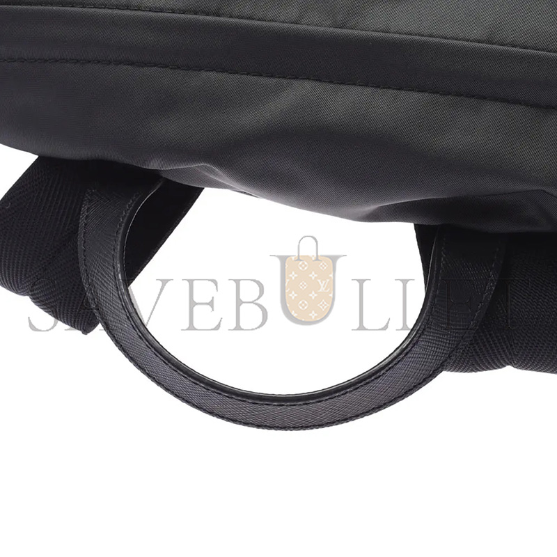 PRADA GRAY SILVER HARDWARE NYLON RUCKSACK DAYPACK 2VG0135 (45*27*17cm)